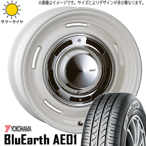 新品 タント NBOX サクラ 155/65R14 14インチ ヨコハマ AE01 DEAN クロスカントリー 4.5J +45 4/100 サマータイヤ ホイール 4本SET