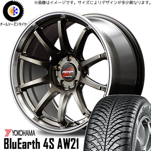 新品 サクシード スイフト 185/55R15 ヨコハマ AW21 RMP RACING R10 15インチ 6.0J +45 4/100 オールシーズンタイヤ ホイール 4本SET