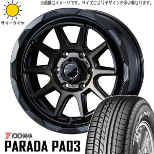 新品 ハイエース 215/60R17 17インチ 109/107 ヨコハマ パラダ PA03 MV06 6.5J +38 6/139.7 サマータイヤ ホイール 4本SET