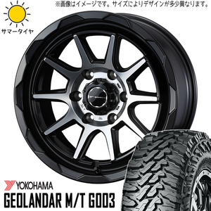 新品 ジムニーシエラ 225/75R16 16インチ ヨコハマ ジオランダー M/T G003 MV06 6.0J -5 5/139.7 サマータイヤ ホイール 4本SET