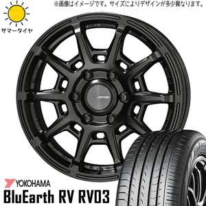 新品 ハイエース 215/65R16 ヨコハマ RV03 ガレルナ レフィーノ 16インチ 6.5J +38 6/139.7 サマータイヤ ホイール 4本SET