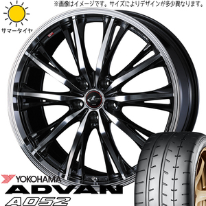 新品 プリウス 205/45R17 ヨコハマ アドバン A052 レオニス RT 17インチ 7.0J +47 5/100 サマータイヤ ホイール 4本SET