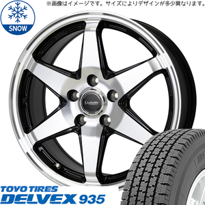 新品 ハイゼットピクシス 145R12 6PR トーヨータイヤ DELVEX 935 アンクレイ 12インチ 4.0J +42 4/100 スタッドレス タイヤ ホイール 4本