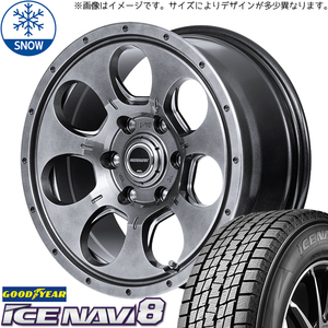 新品 タフト リフトアップ 175/65R15 グッドイヤー アイスナビ8 15インチ 4.5J +45 4/100 スタッドレス タイヤ ホイール セット 4本