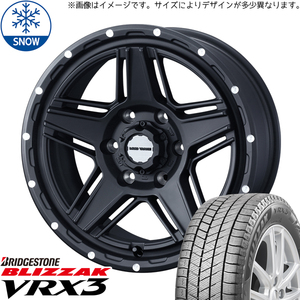 新品 スズキ ジムニー 225/70R16 16インチ ブリヂストン ブリザック VRX3 WEDS MUD VANCE 07 スタッドレス タイヤ ホイール セット 4本