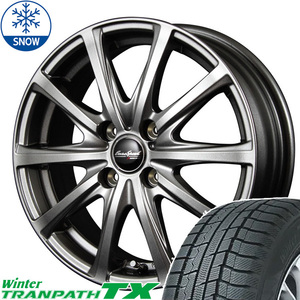 新品 軽自動車用 引っ張り Winter TX 155/65R14 14インチ ユーロスピード V25 5.5J +43 4/100 スタッドレス タイヤ ホイール セット 4本