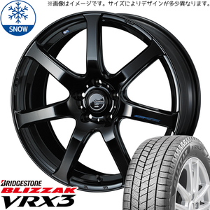 新品 NBOX タント スペーシア 165/50R16 BS VRX3 LEONIS NAVIA07 16インチ 5.0J +45 4/100 スタッドレス タイヤ ホイール セット 4本