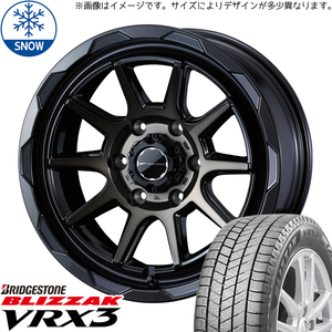 新品 60系 プリウス 195/60R17 17インチ ブリヂストン ブリザック VRX3 WEDS MUD VANCE06 スタッドレス タイヤ ホイール セット 4本