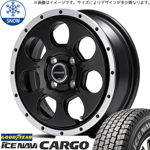 新品 ハイエース 215/70R15 107/105 GOODYEAR ICENAVI カーゴ WO-7 15インチ 6.0J +33 6/139.7 スタッドレス タイヤ ホイール セット 4本