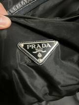 PRADA プラダ ボストン バッグ ブラック レザー ナイロン 白タグ_画像6