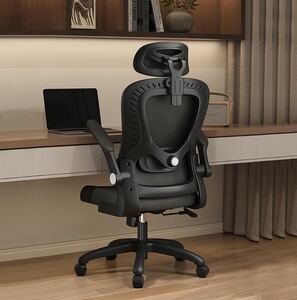 オフィスチェア 椅子 パソコンチェア 人間工学デスクチェア S字構造 揺れ式ロッキング機能 跳ね上げ式アームレスト ファッション 疲れない