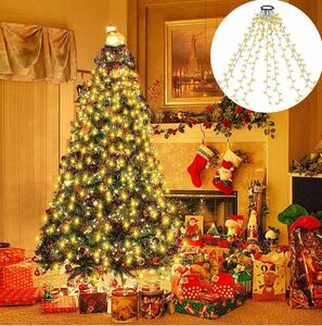 LED イルミネーションライト ストリングライト クリスマスツリーライト クリスマス飾りライト ドレープライト 280電球 8種点灯モード2m*8