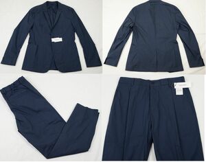 ●定価77000円CKカルバンクラインセットアップスーツ(ジャケット46(M),パンツ(US-SM)(M),紺,軽量)新品　