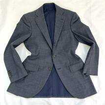 BEAMS F『紳士の品格』ビームスエフ スーツ セットアップ テーラードジャケット ダークグレー グレンチェック Mサイズ ウール_画像3