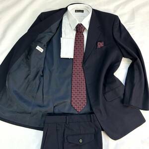 ポールスミス ロンドン『紳士の品格』Paul Smith LONDON スーツ セットアップ テーラードジャケット ネイビー Mサイズ ウール