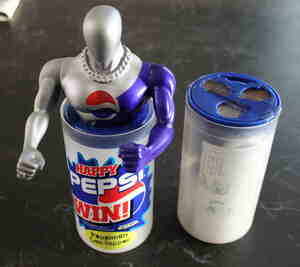 ★未開封・開封　2個セット★　HAPPY PEPSI ペプシマン Pepsiman Can Topper　 非売品　