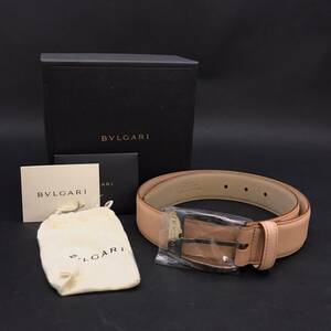 ER1026-2-4 BVLGARI ブルガリ メンズベルト エリプス ソフトグレインカーフレザー ELLIPSE BELT CALF パラジウム 21 783 60サイズ