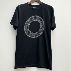 アニエス・ベー BENOIT JAMMES ブノワ・ジャム コラボ Tシャツ 半袖 黒 ブラック プリント サイズ1 