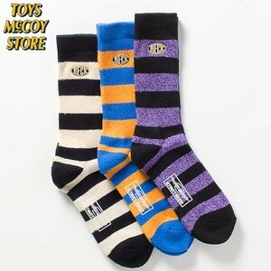 TOYS McCOY トイズマッコイ 3-PACK BORDERED BOOTS SOCKS 3Pソックス TMA2322 新品 #1