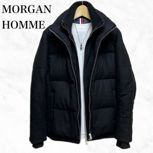 MORGAN HOMME ダウンジャケット　アウター　中綿ジャケット　黒ブラック