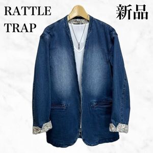 RATTLE TRAP デニムジャケット　ノーカラージャケット