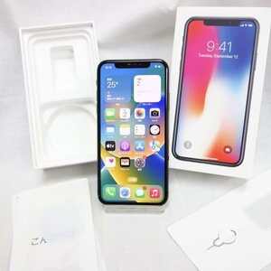 1円スタート ジャンク SIMフリー iPhone X 256GB au 利用制限○ 「FaceID・音不可」 送料無料 インボイス可【k1031-105-1121返再】兼P