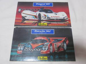 ■【エレール　Heller】■【porsche 962 peugeot 905】■【未開封】■【２３PIECES　1/43】■【ポルシェ　プジョー　プラモデル】■