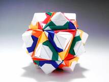 くす玉　30枚組　折り紙　ユニット　S-1　5色　kusudama　origami　ハンドメイド_画像2