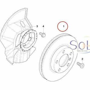 BMW Z3 E85 Z4 フロント ブレーキローター ブレーキディスク 左右セット 2.0 2.2i 2.5i 2.8 34116855153 34111162282 34111165455の画像2