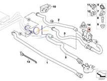 BMW E60 E61 E63 E64 ウォーターバルブ ヒーターバルブ 525i 530i 540i 545i 550i M5 630i 645Ci 650i M6 64116906652 出荷締切18時_画像2