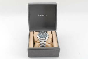  【美品 保障付 動作確認済】SEIKO 7T92-0CA0 Chronograph QUARTZ Black Dial Men's watch セイコー クロノグラフ クオーツ #T005