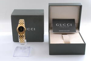 【美品 保障付 動作確認済】Gucci 5400L Watch Quartz 27mm Women's Black Dial Date グッチ クオーツ レディース #T103