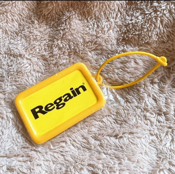 24時間戦えますか〜♪ Regain♪リゲイン♪懸賞品♪ラゲッジタグ♪荷物タグ♪ネームタグ♪イエロー♪非売品♪未使用