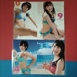 【グラビア/水着グラビア/ラミネート加工】AKB48/渡辺麻友、横山由依　他　1枚2面