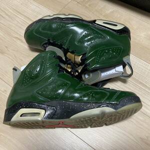 30cm 貴重　AIR JORDAN 6 RETRO ナイキ エアジョーダン 6 レトロ チャンピオンシップ/シャンパン ピュア グリーン/メタリック ゴールド 