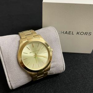 MICHAEL KORS マイケルコース MK-8671 ゴールド ラウンド メンズ腕時計 メンズ クォーツ 箱付 付属品付き