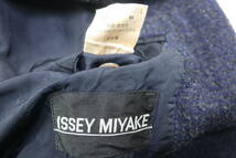 【送900円】　6419　ISSEY MIYAKE　イッセイミヤケ　メンズ　ツーピース　シングルスーツ　セットアップ　ネイビー　M　ウール地　日本製_画像6