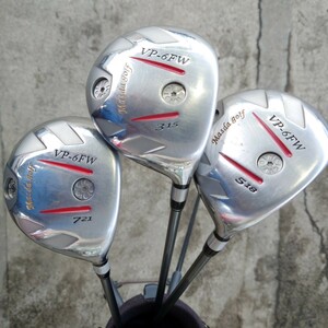 マスダゴルフ VP-6 Fw 3W 5W 7W 3本セット ez-12 Masdagolf 53(R)装着品！