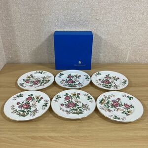 WEDGWOOD ウェッジウッド CHARNWOOD チャンウッド チャーンウッド R3984 直径約18.0cm プレート 皿 花柄 蝶 食器 6点 まとめ 11 ア 6045