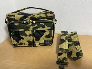 激レア●極美品●ポーター 吉田カバン PORTER×A BATHING APE 1ST CAMO TANKER 2way ショルダーバッグ カメラケース 迷彩