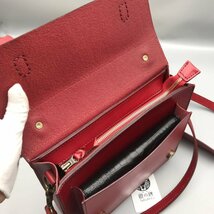 １円 新品 手染め メンズ 栃木レザー 牛革 バッグ ショルダーバッグ YKK 未使用 ハンドメイド 本革 斜めがけ ヌメ革鞄 ワインレッド_画像10