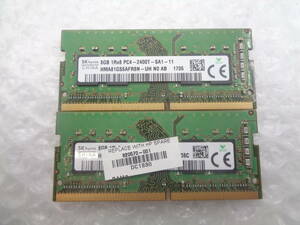 複数入荷 ノートパソコン用メモリ SKhynix DDR4 PC4-2400T 8GB × 2枚セット 中古動作品(M163)