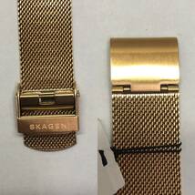 275-AR07)未使用 SKAGEN DENMARK SIGNATUR SKW2795 GOLD スカーゲン シグネチャー ゴールド ホワイト ステンレス アナログ クォーツ メタル_画像7