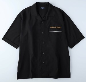 ◆新品◆ 定価3300円!! BACKNUMBER バックナンバー ストレッチ仕様!! ボーリングシャツ 半袖 ブラック 黒 メンズ Lサイズ