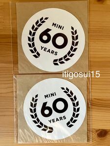 送料無料【未使用】MINI BMW ミニ★60周年 ステッカー 2枚セット シール★ミニクーパー