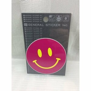 スマイル　ニコちゃん ステッカー スマイルのダイカットデカール（HC-034　スマイル　ピンク）SMILE STICKER アメ雑