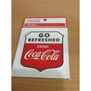 コカコーラ ステッカー　（CC-BA4：GO REFRESHED）コカコーラ雑貨 coca-cola シール デカール