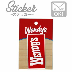 ウェンディーズ WENDYS STICKER ステッカー （REDベース/WH文字） WEN-004