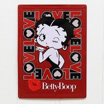 ベティちゃん　ベティブープBetty Boop　ティン サイン 投げキッスLove BB-AM-MS-15001_画像1