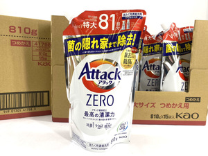 1円★アタック ATTACK ゼロ ZERO つめかえ用 特大 810gx15袋 洗たく用洗剤 花王 まとめて 未使用 同梱不可①